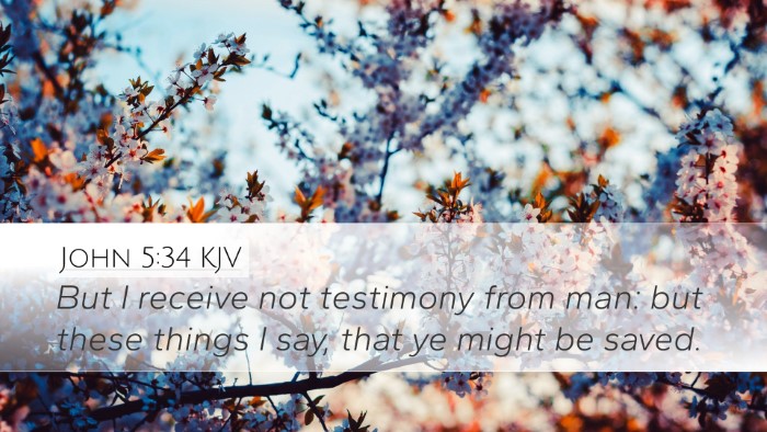 John 5:34 Bible Commentary