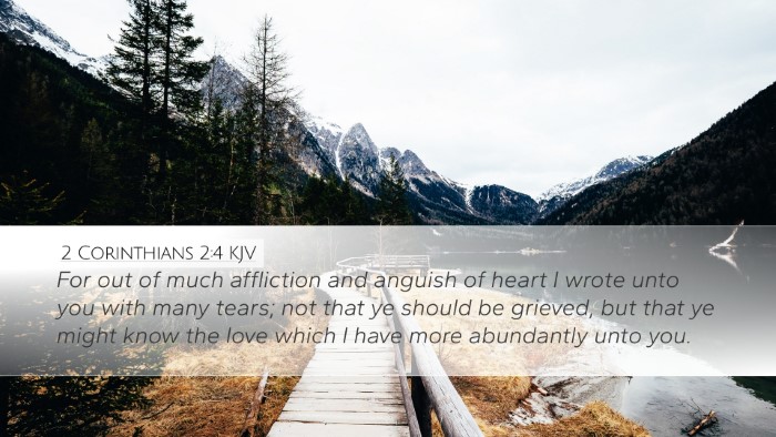 2 Corinthians 2:4 Bible Commentary