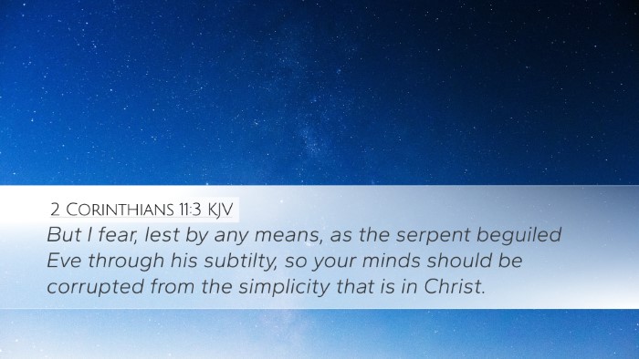 2 Corinthians 11:3 Bible Commentary