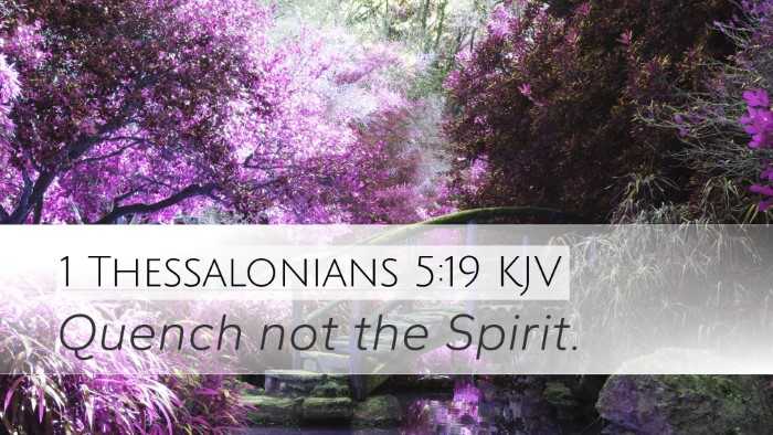 1 Thessalonians 5:19 Bible Commentary