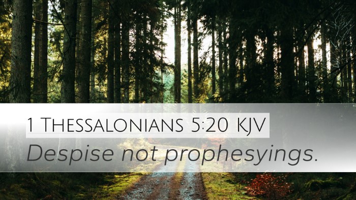 1 Thessalonians 5:20 Bible Commentary