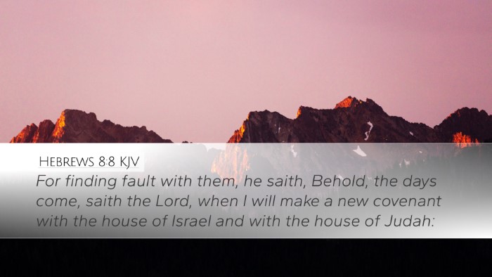 Hebrews 8:8 Bible Commentary