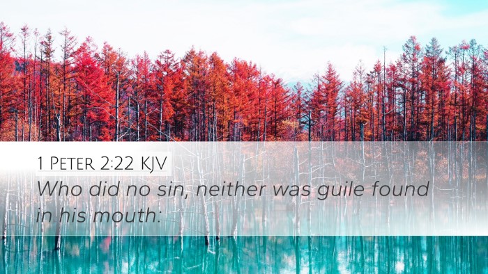 1 Peter 2:22 Bible Commentary