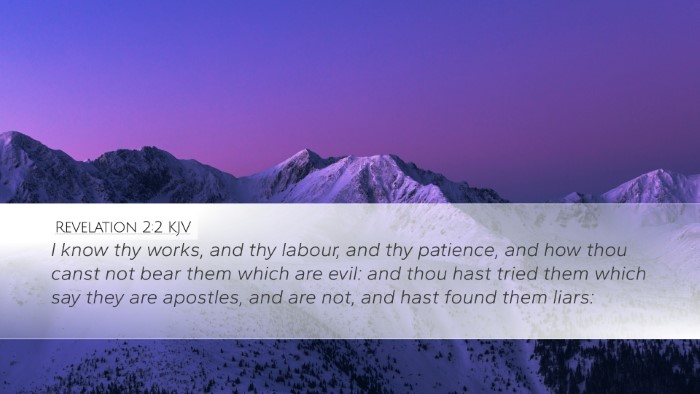 Revelation 2:2 Bible Commentary