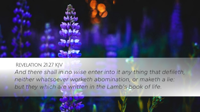 Revelation 21:27 Bible Commentary